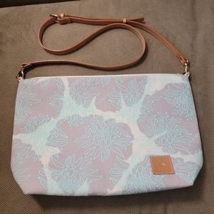 Jana Lam Hawaii protea flower crossbody clutch purse
